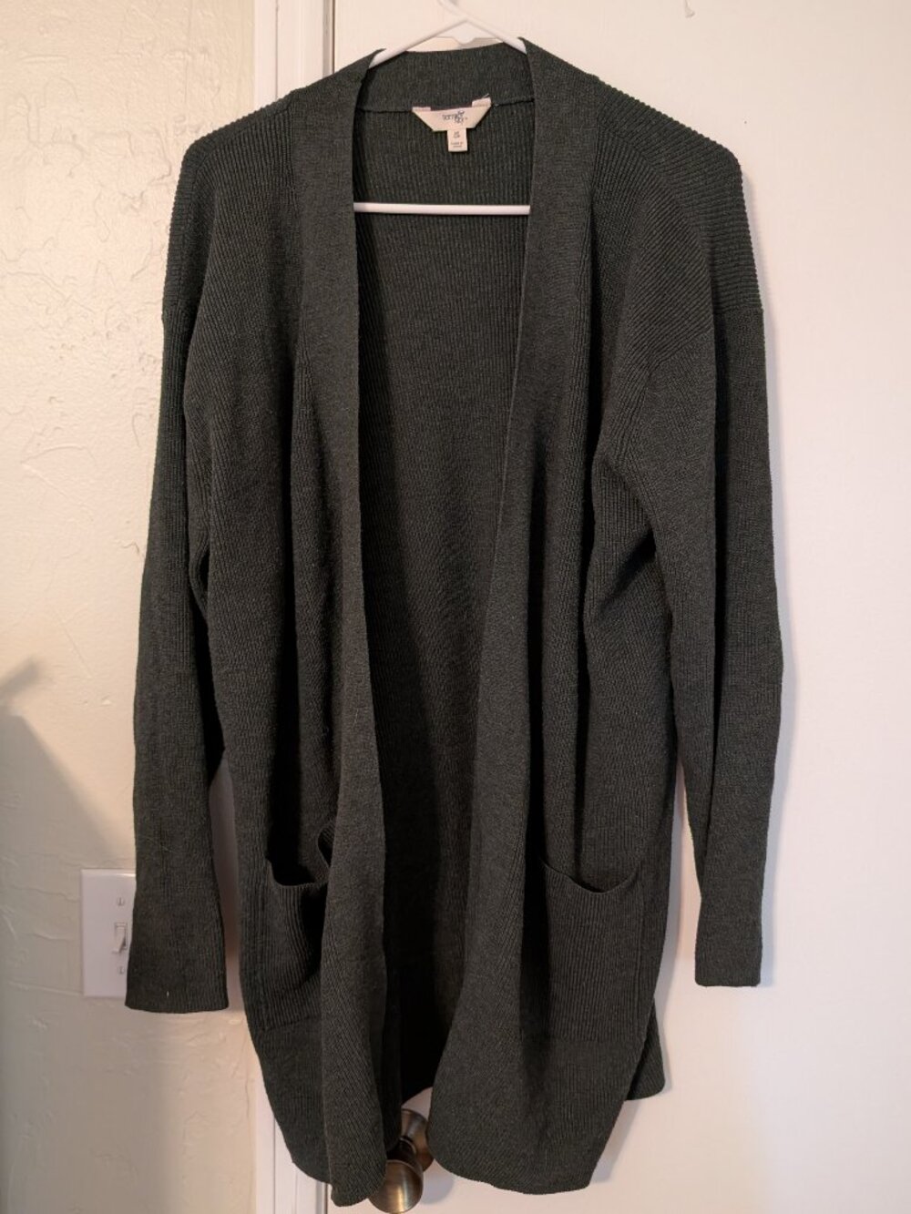 Dark green cardigan